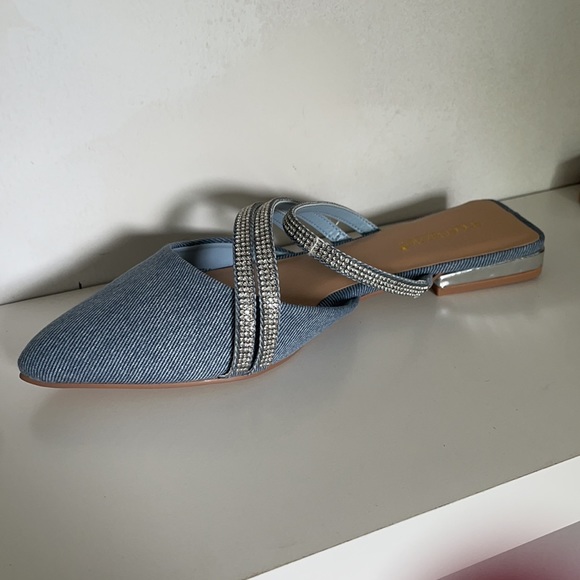 Denim Embellished Flat - Picture 2 of 2